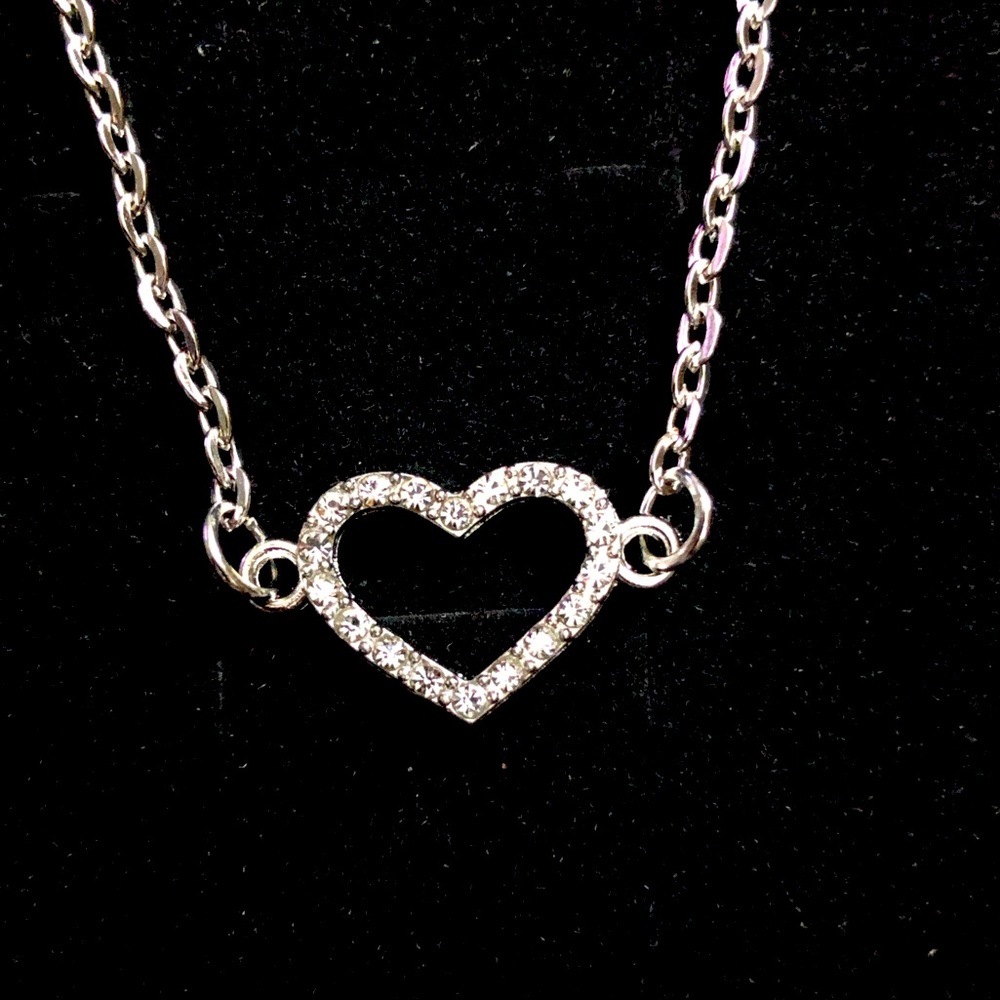 Rhinestone Heart Necklace